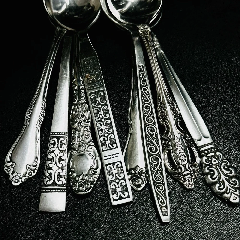 40 Vtg Stainless Flatware Mismatched Japan‎ EKCO National Interpur Oneida Mixed